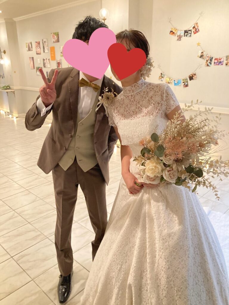 旦那さんに理想のウェディングドレスを手作りしてもらいました！